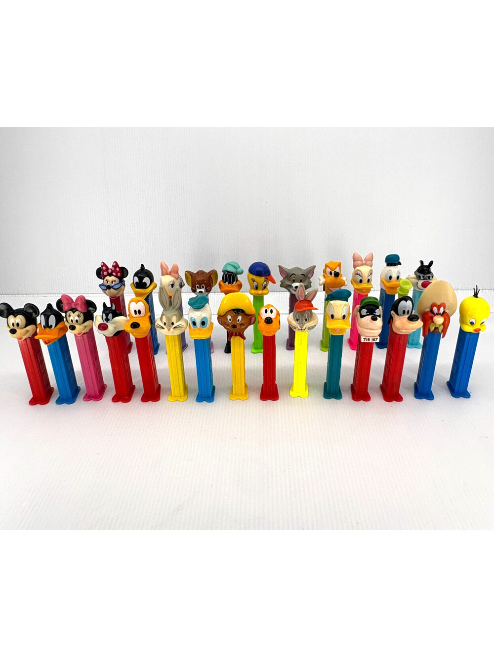Vintage PEZ Dispensers Lot Of 26 Disney Looney Tunes Cartoon Character Mix
